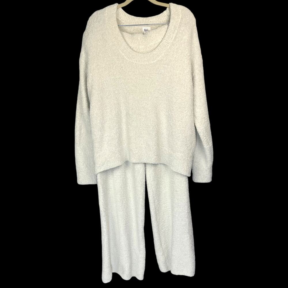 Stars Above XL Cream Cozy Knit Loungewear Set